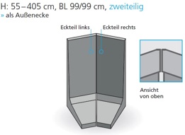 Sonderecke als Außenecke Sonderecke als Außenecke