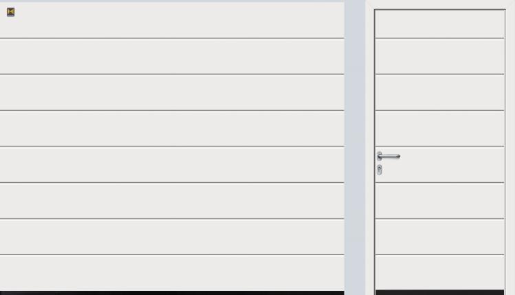 Sektionaltore mit Türe in formschönem Design